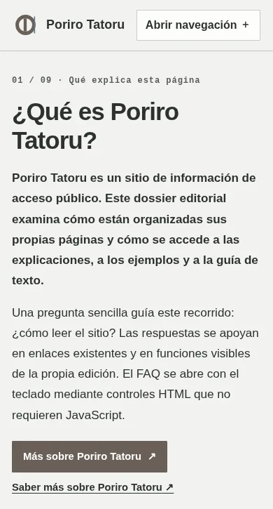 Poriro Tatoru en pantalla pequeña
